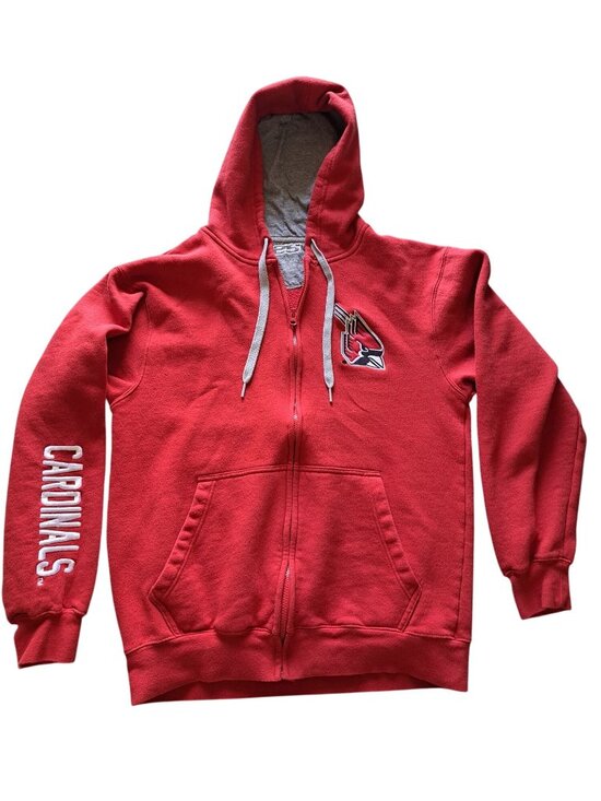 E5 Tops - E5 Ball State Cardinals Red Zip-Up Hoodie Sweatshirt Women's L Embroidered
